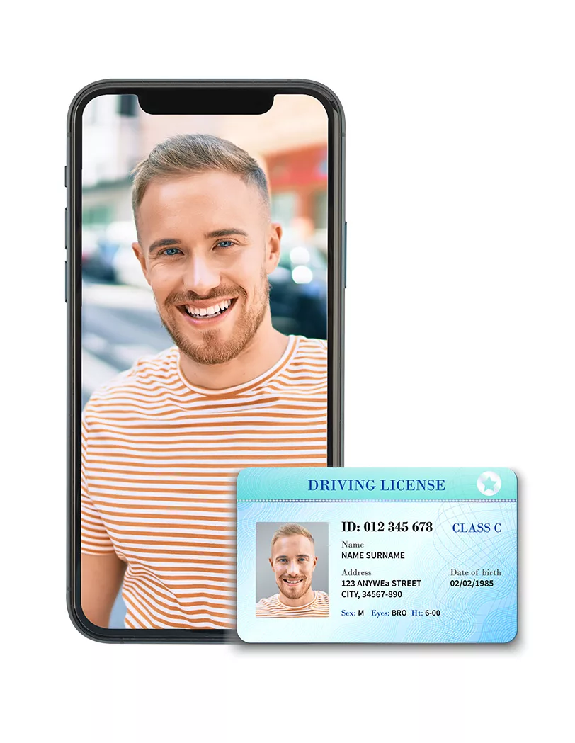 Real-Time Selfie Verification with Driver's License Photo.