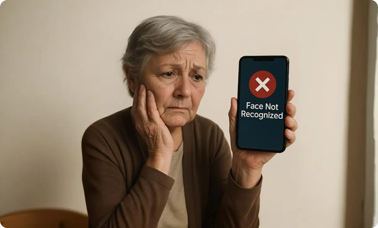 Elderly users Facing biometrics Barriers