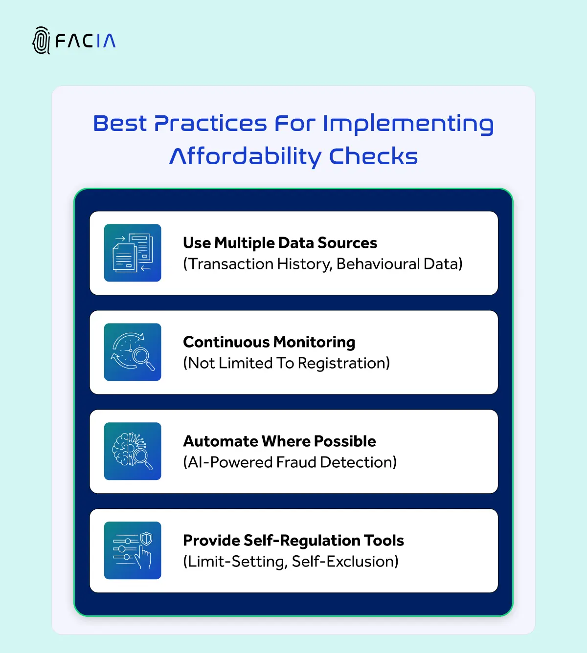 Best practice of Implementing Affordability Checks
